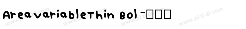 AreaVariableThin Bol字体转换